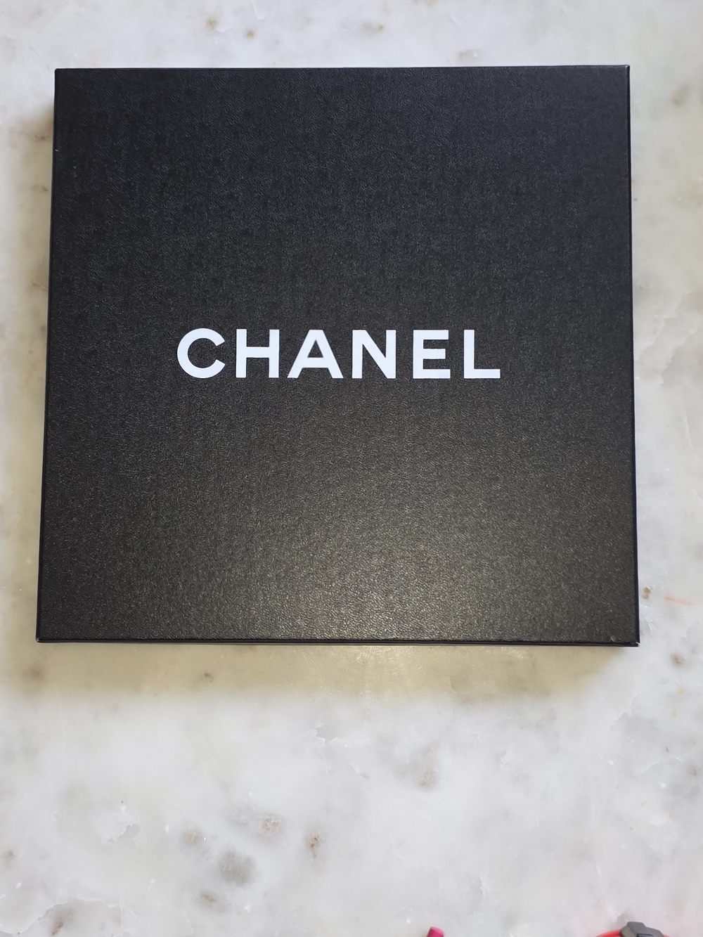Authentic Chanel Storage Box For Scarf & Accessories- 10.5"W X 10.5"H (Used)